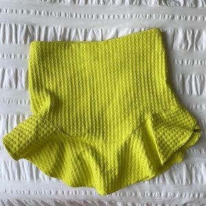 Zara mini skirt in chartreuse green